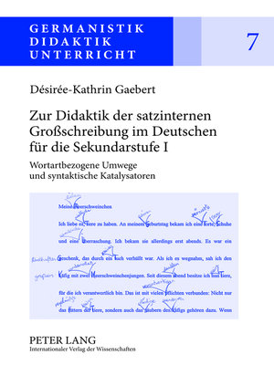 cover image of Zur Didaktik der satzinternen Großschreibung im Deutschen fuer die Sekundarstufe I